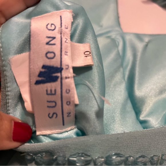 Sube wong Elegant Teal Evening Dress - Picture 5 of 5